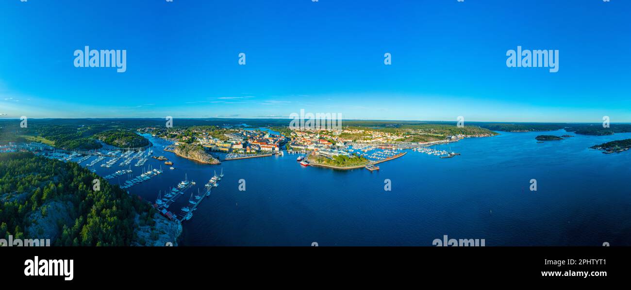 Sunset view of Swedish town Strömstad Stock Photo - Alamy