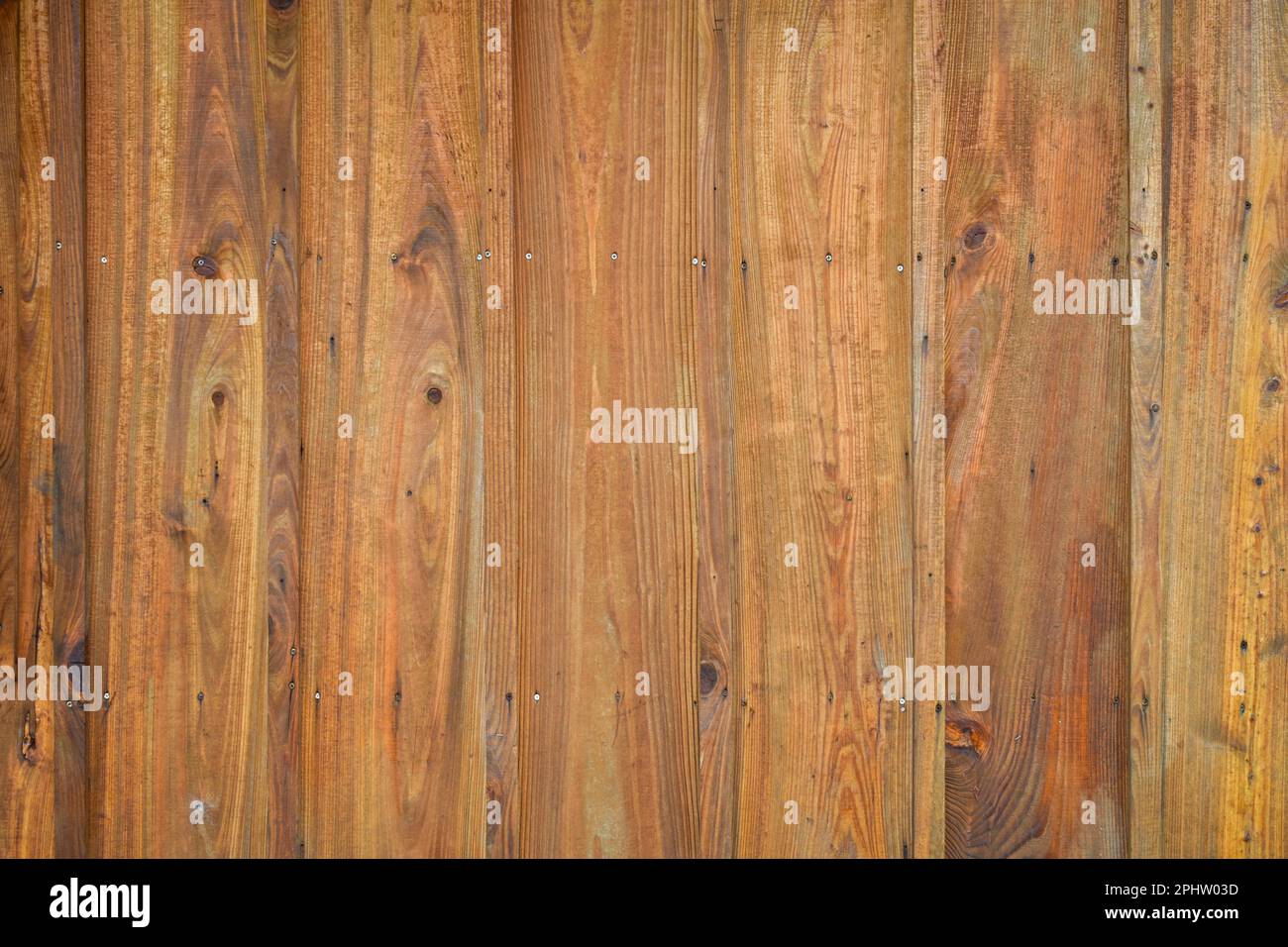 Natural wood board and batten background Stock Photo