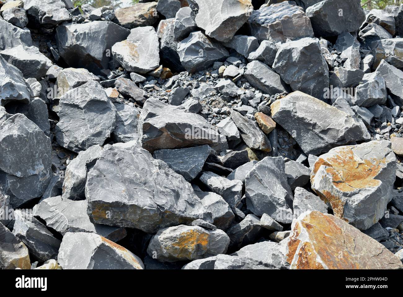 pile of granite rock railroad ballast Stock Photo Alamy