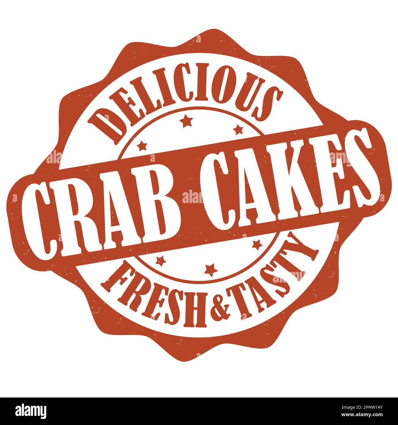 Crab cakes grunge rubber stamp on white background, vector illustration