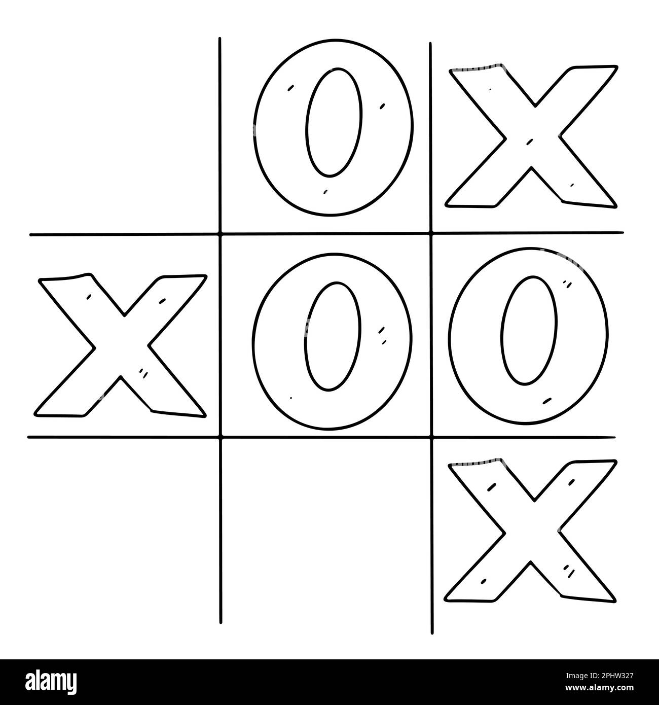 Tic tac toe game Cut Out Stock Images & Pictures - Alamy
