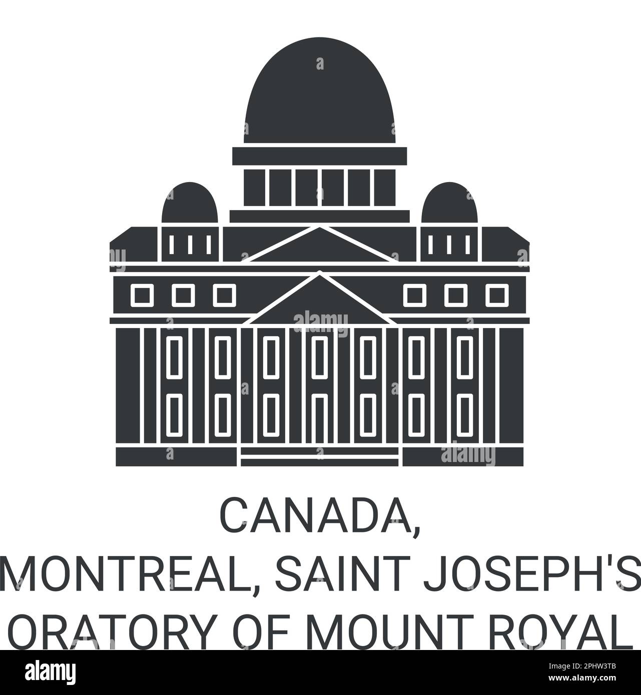 Canada, Montreal, Saint Joseph's Oratory Of Mount Royal travel landmark vector illustration Stock Vector