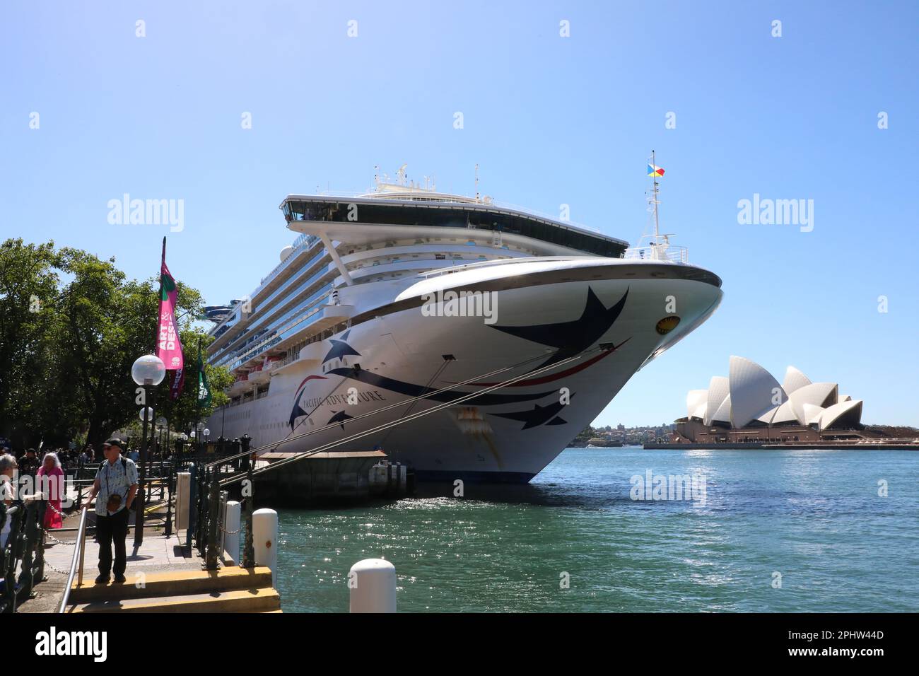 Sydney, Australia. 30th March 2023. P&O Cruises Australia's Pacific Adventure moored at the Overseas Passenger Terminal. Credit: Richard Milnes/Alamy Stock Photo