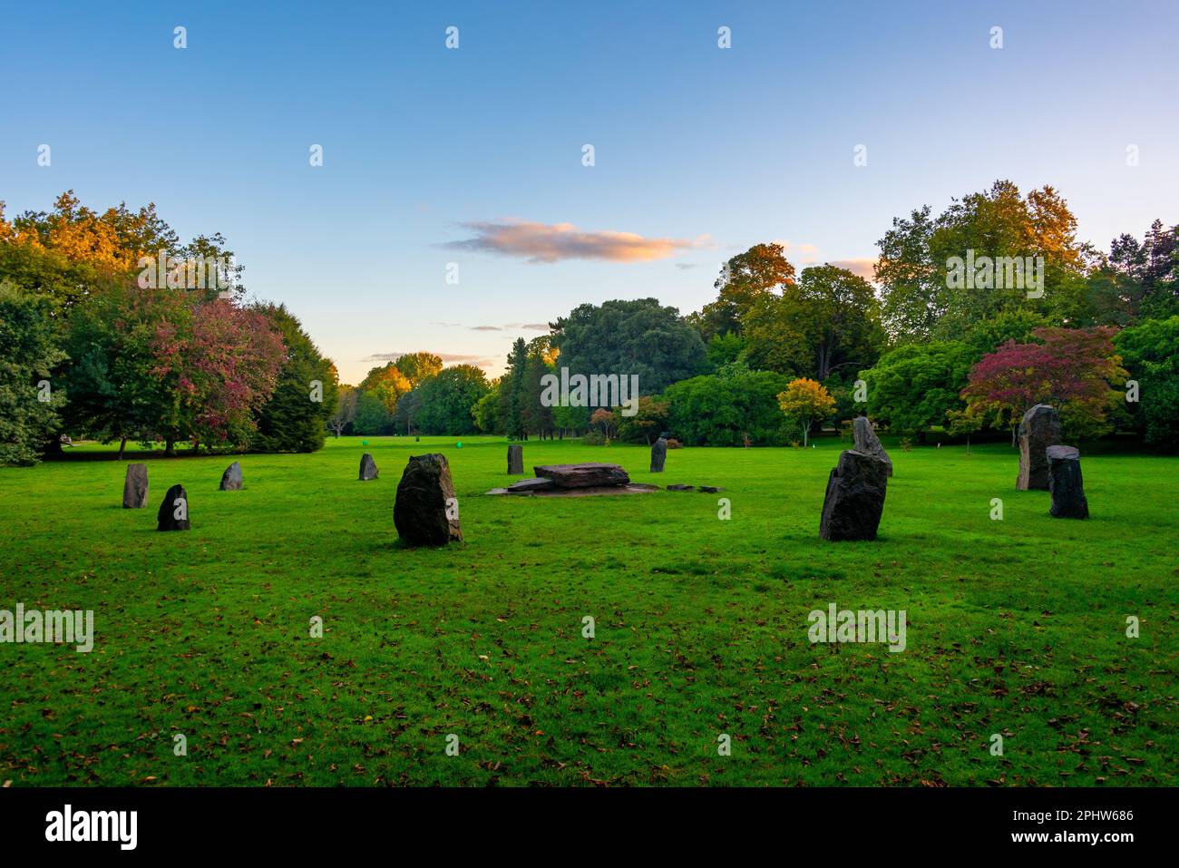 Gorsedd Stone Circle at Bute park in Cardiff, UK Stock Photo Alamy