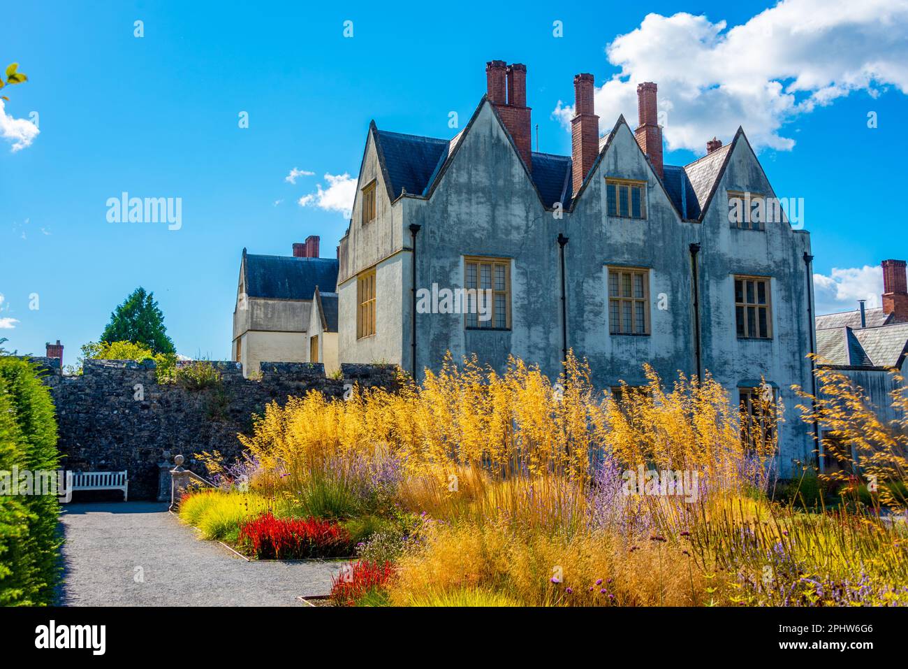 St. Fagans Castle near Welsh capital Cardiff. Stock Photo