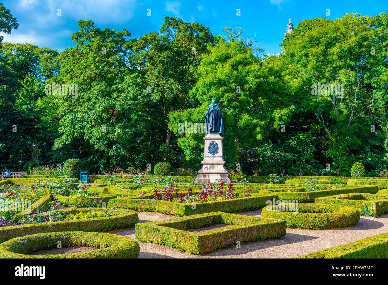 Friary gardens at Welsh capital Cardiff Stock Photo Alamy