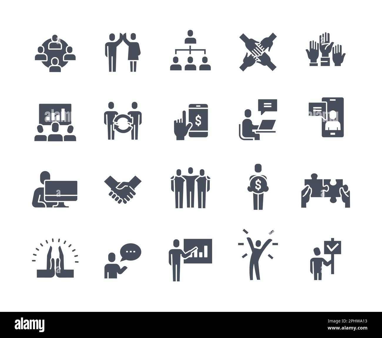 Business people icons black set Stock Vector Image & Art - Alamy