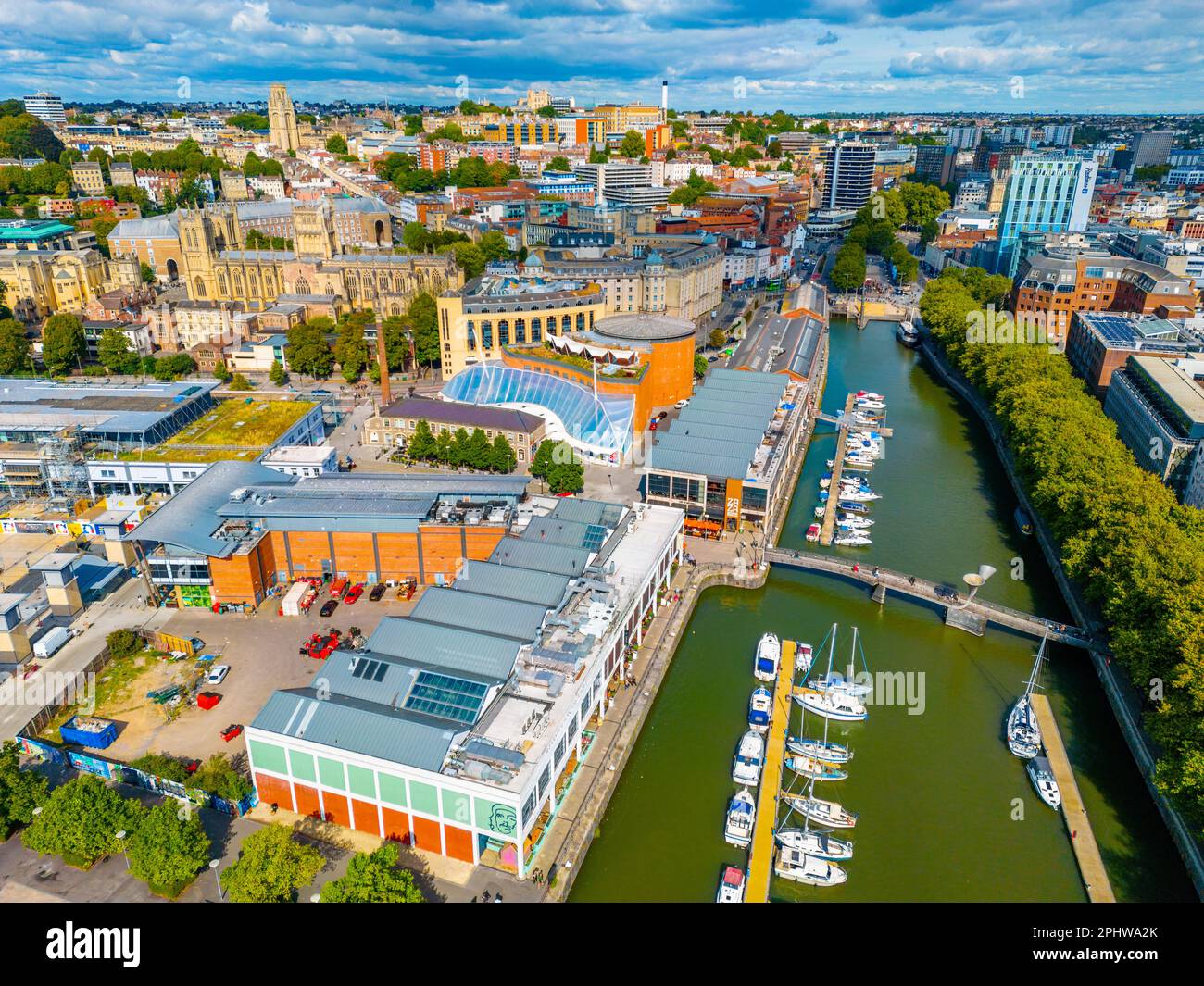 Panorama view of British town Bristol. Stock Photo