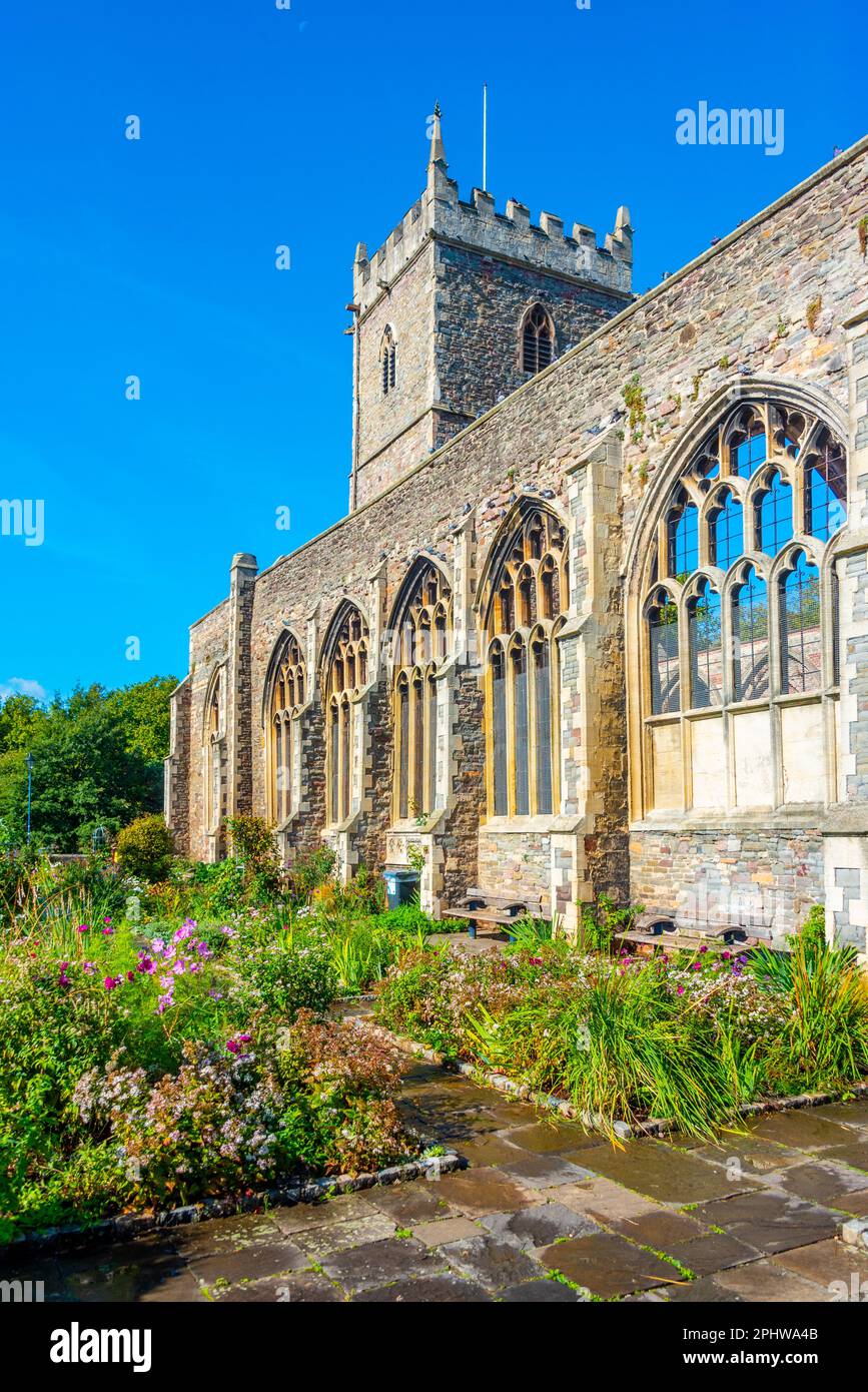 St Peter's Church in English town Bristol. Stock Photo