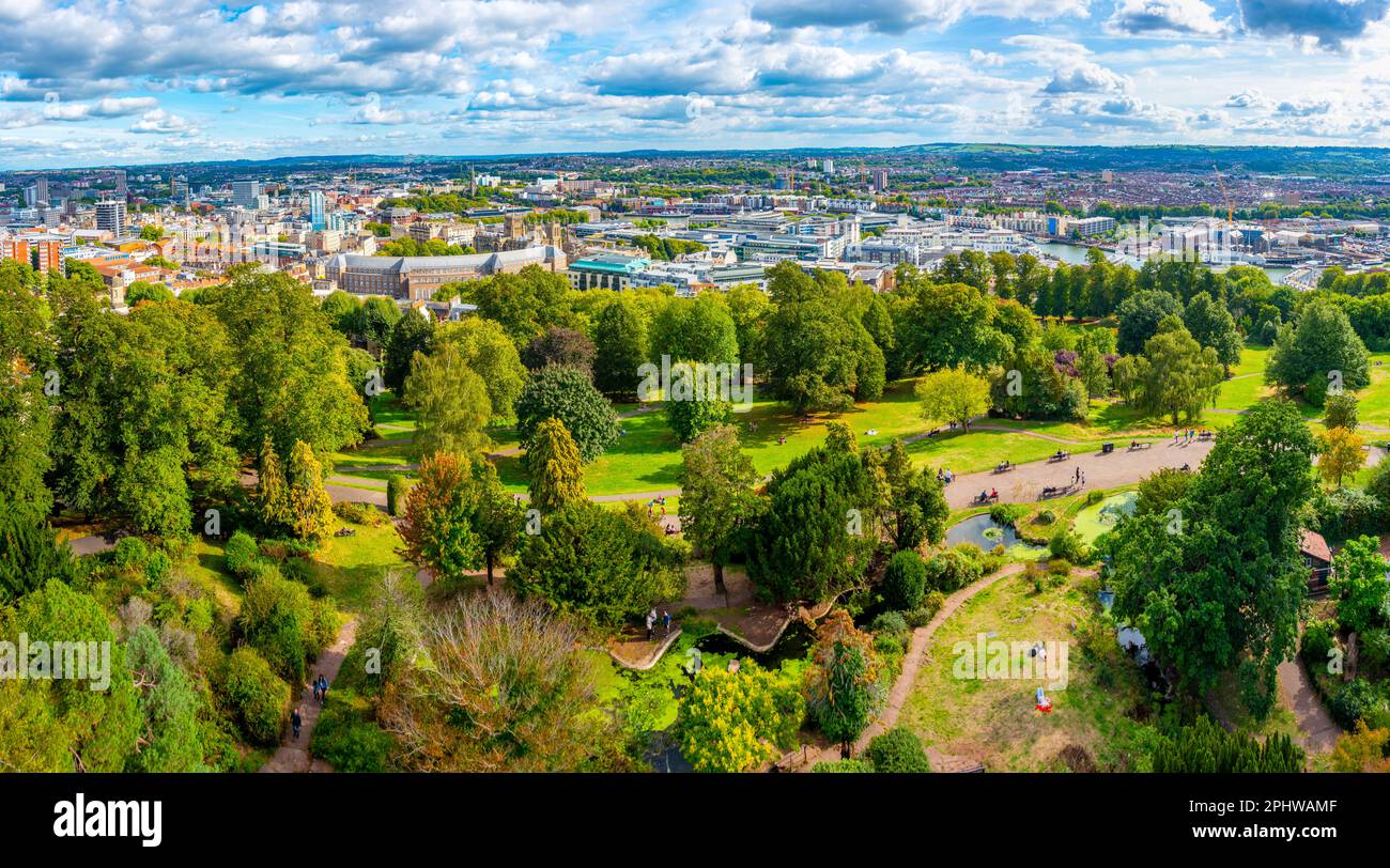Aerial view of Brandon hill in English town Bristol Stock Photo Alamy