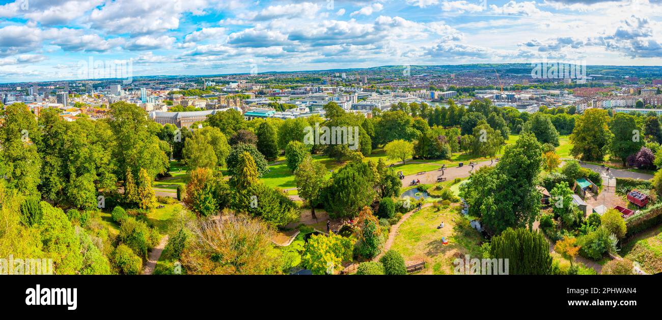 Aerial view of Brandon hill in English town Bristol Stock Photo Alamy