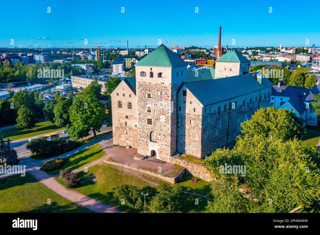 View of Turku castle in Finland. Stock Photo