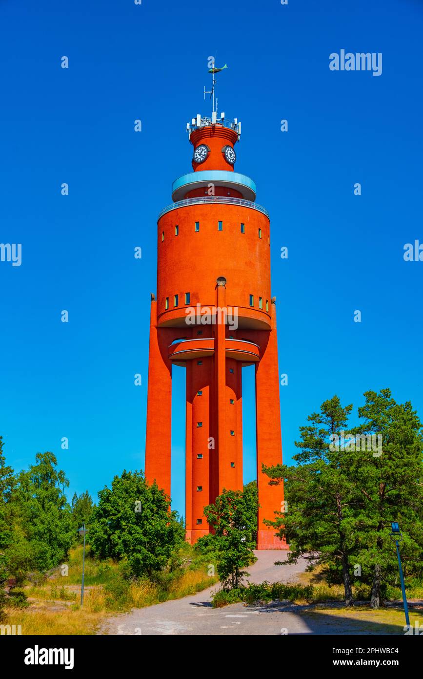 The old water tower of Hanko, Finland. Stock Photo