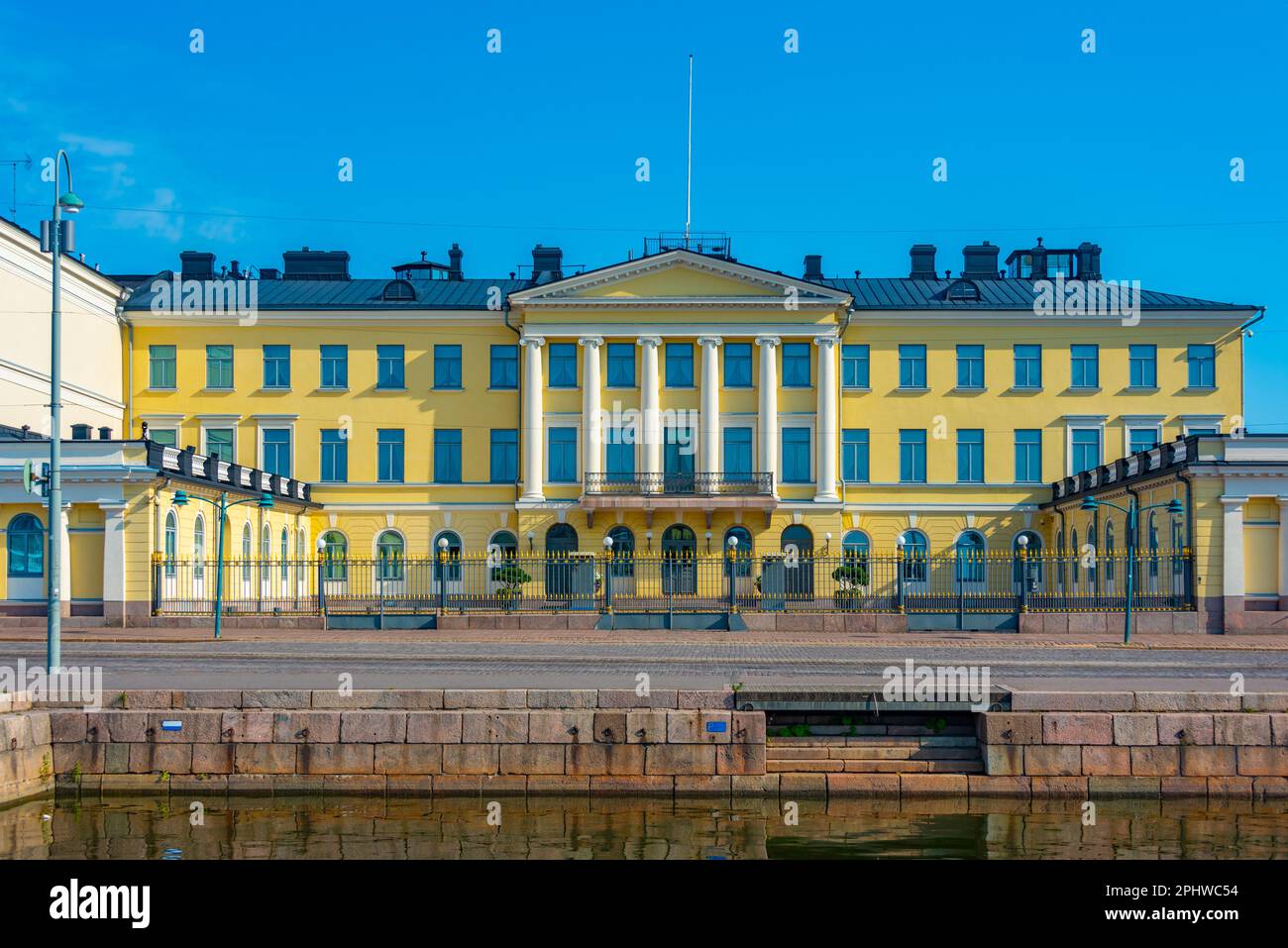 View of the presidential palace in Helsinki, Finland . Stock Photo