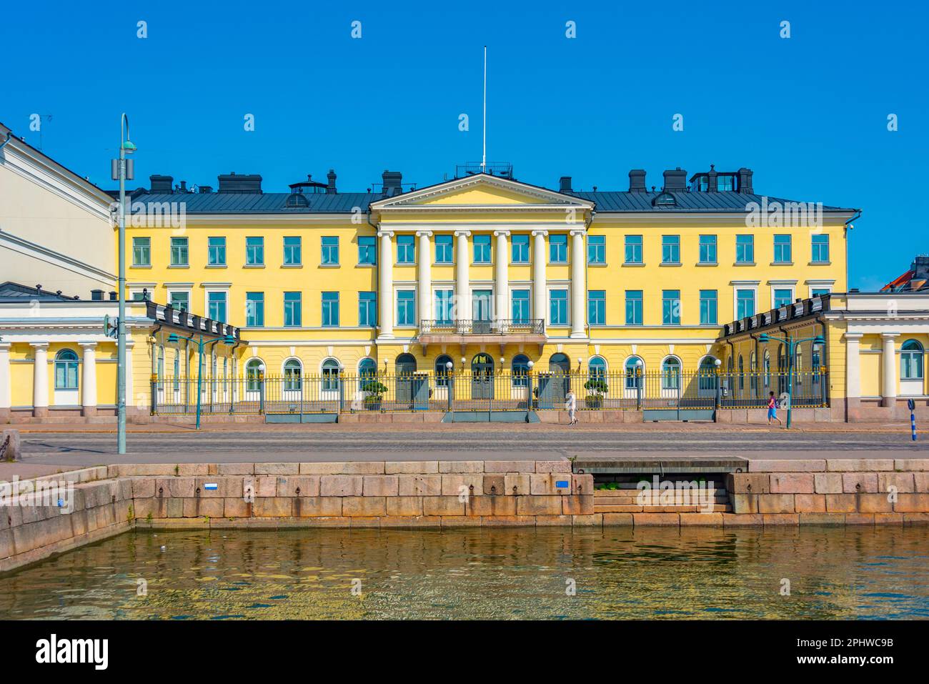View of the presidential palace in Helsinki, Finland . Stock Photo