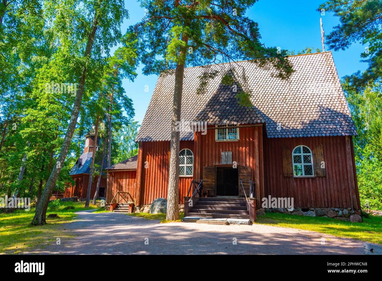 Wooden buildings at Seurasaari OpenAir Museum in Helsinki, Finland Stock Photo Alamy