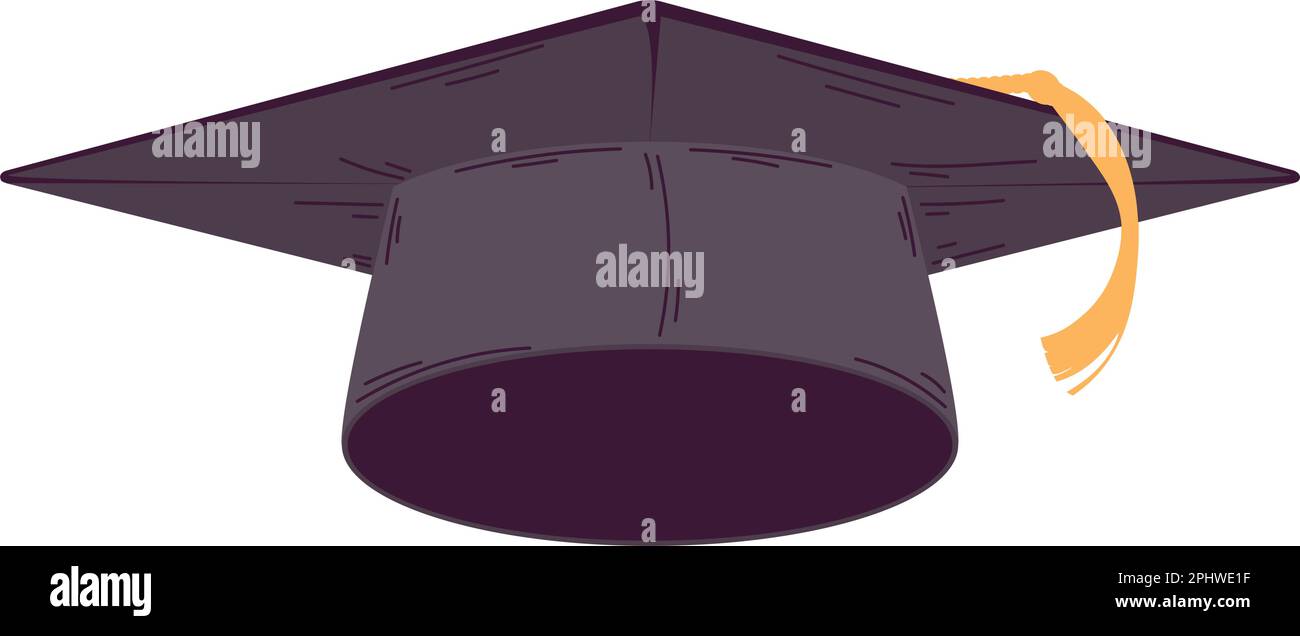Silhouette image graduation cap Cut Out Stock Images & Pictures - Alamy