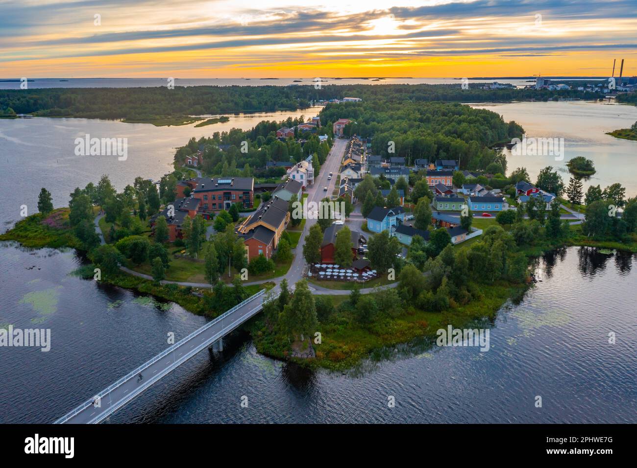 Aerial view of residential buildings in Oulu, Finland Stock Photo Alamy