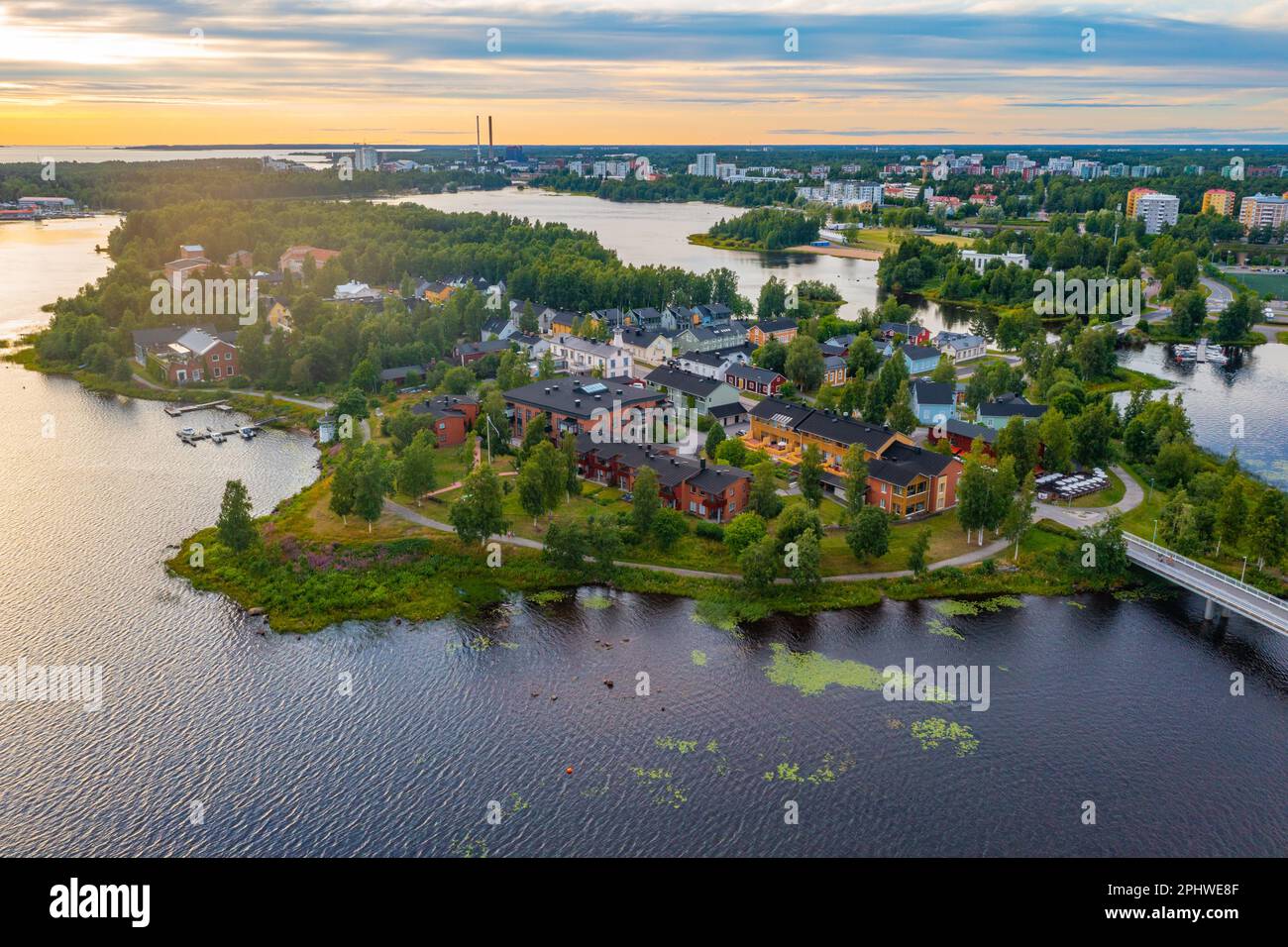 Aerial view of residential buildings in Oulu, Finland Stock Photo Alamy