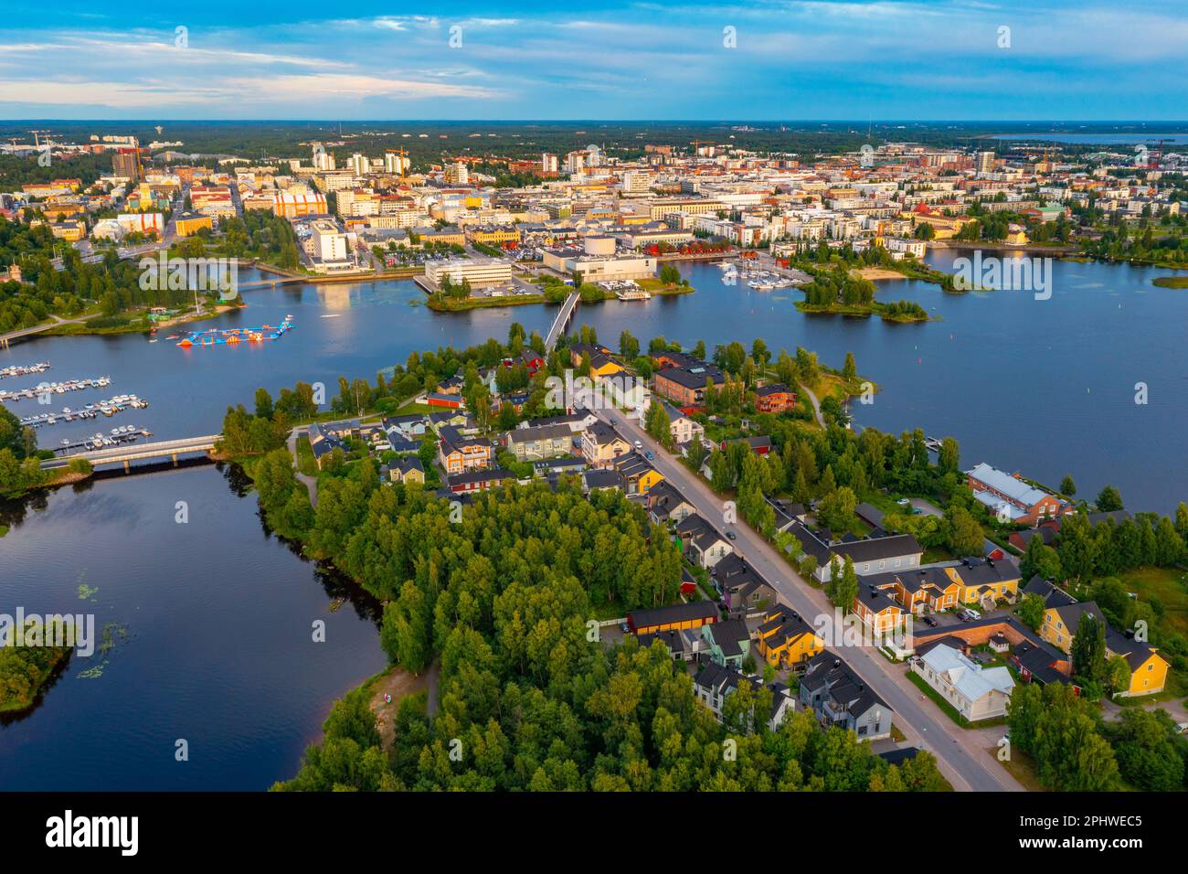 Aerial view of residential buildings in Oulu, Finland Stock Photo Alamy