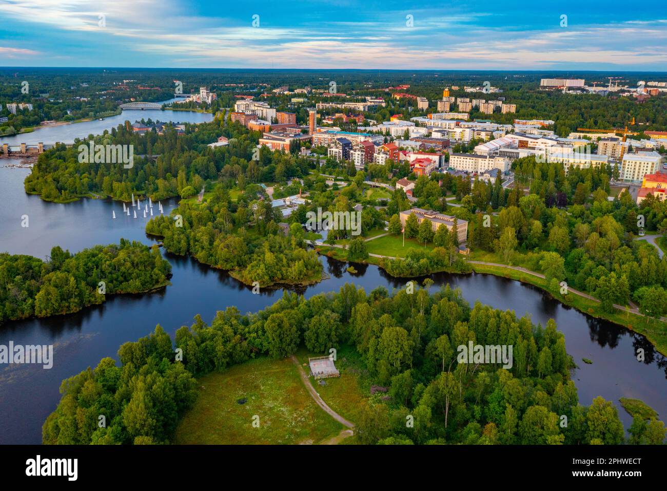 Aerial view of residential buildings in Oulu, Finland Stock Photo Alamy