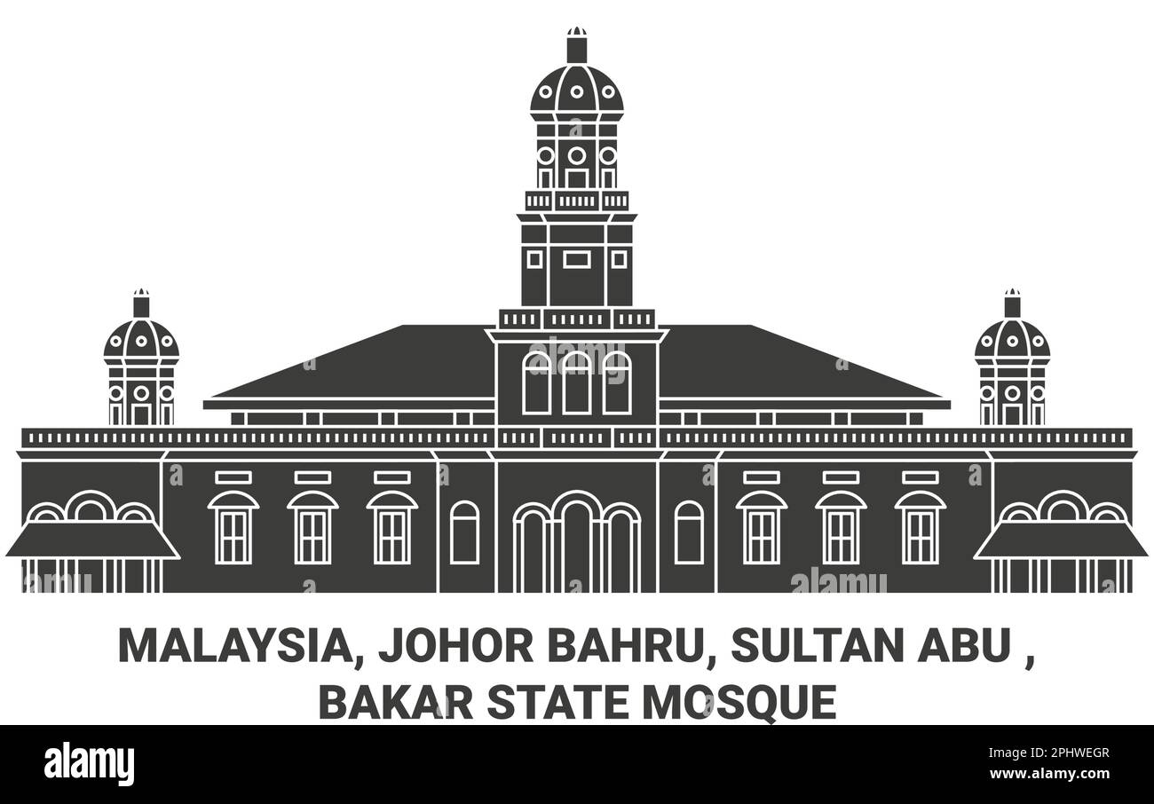 Malaysia, Johor Bahru, Sultan Abu , Bakar State Mosque travel landmark ...