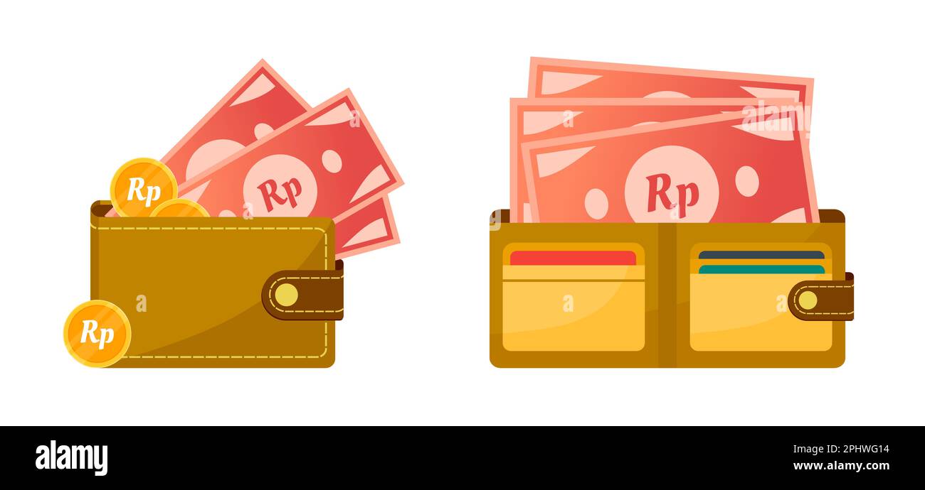 Wallet with Indonesian Rupiah Money Stock Vector Image & Art - Alamy