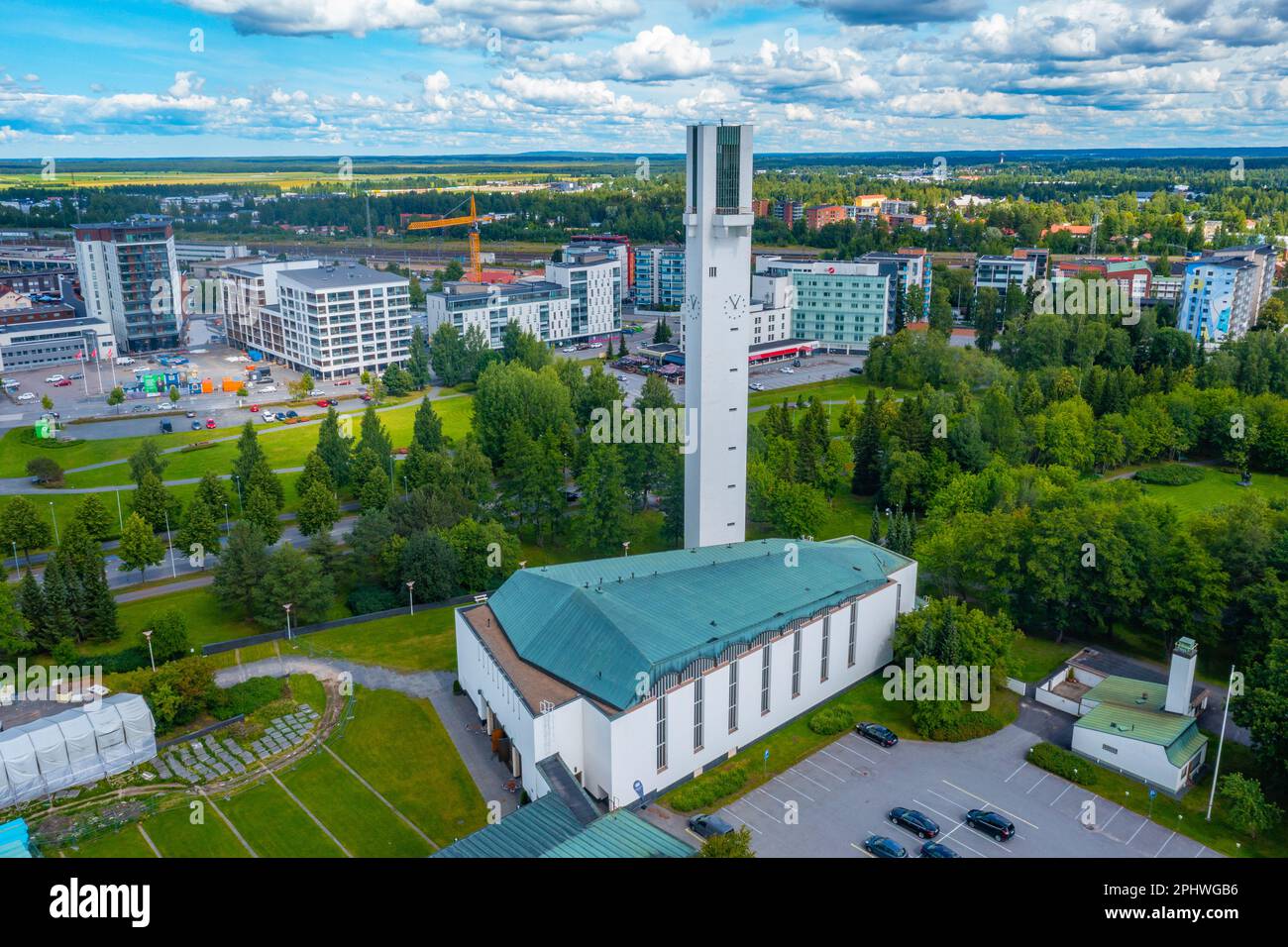 Lakeuden Risti Church in Finnish town SeinГ¤joki . Stock Photo