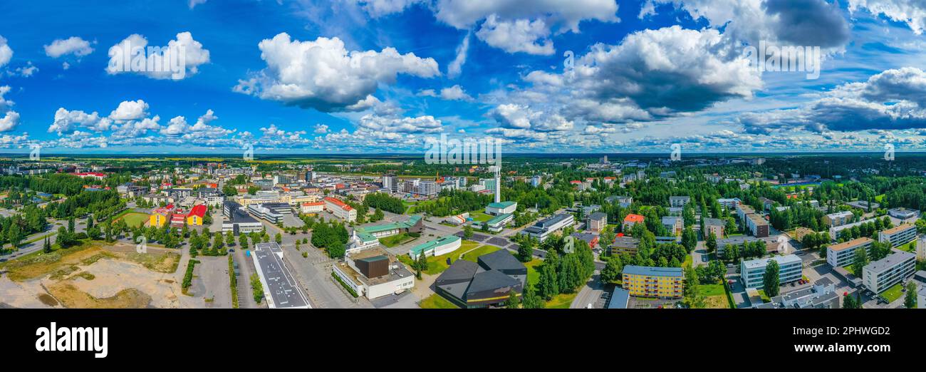 Panorama view of the modern architecture of Finnish town Seinäjoki Stock Photo
