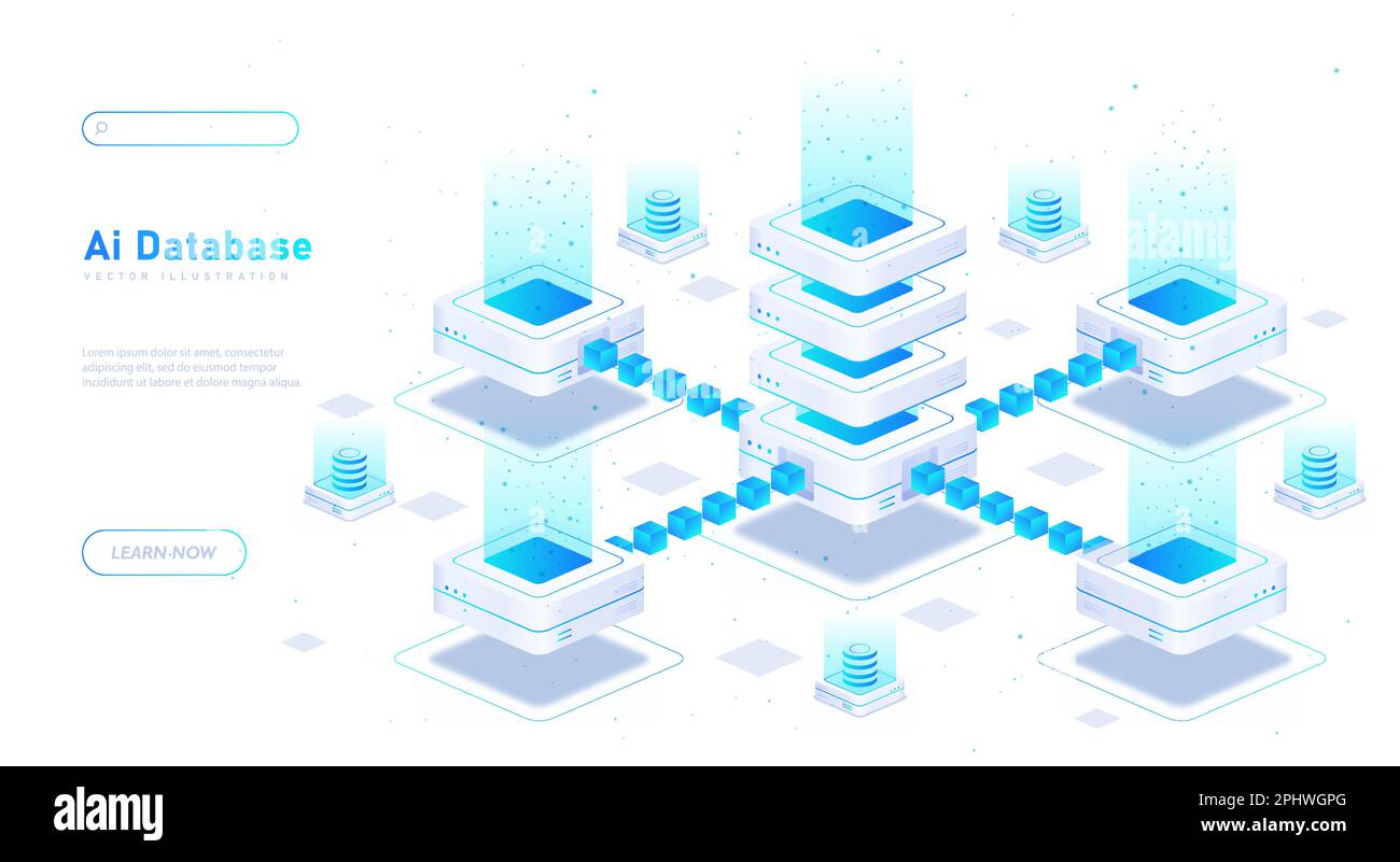 Ai database white banner Stock Vector Image & Art - Alamy