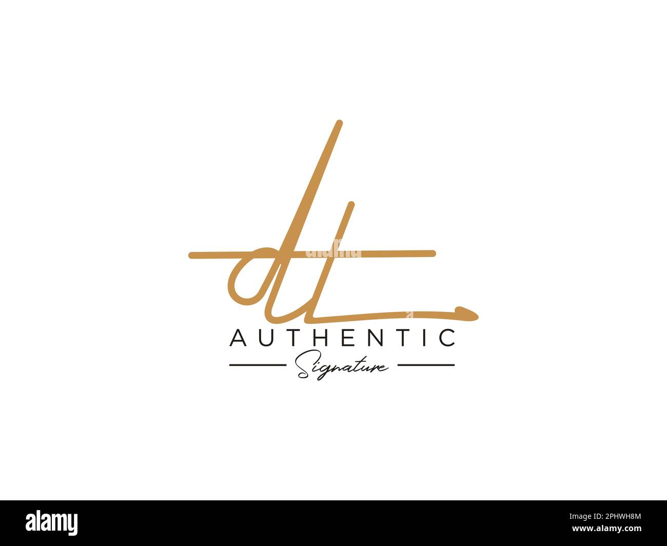 Letter DT Signature Logo Template Vector Stock Vector Image & Art - Alamy
