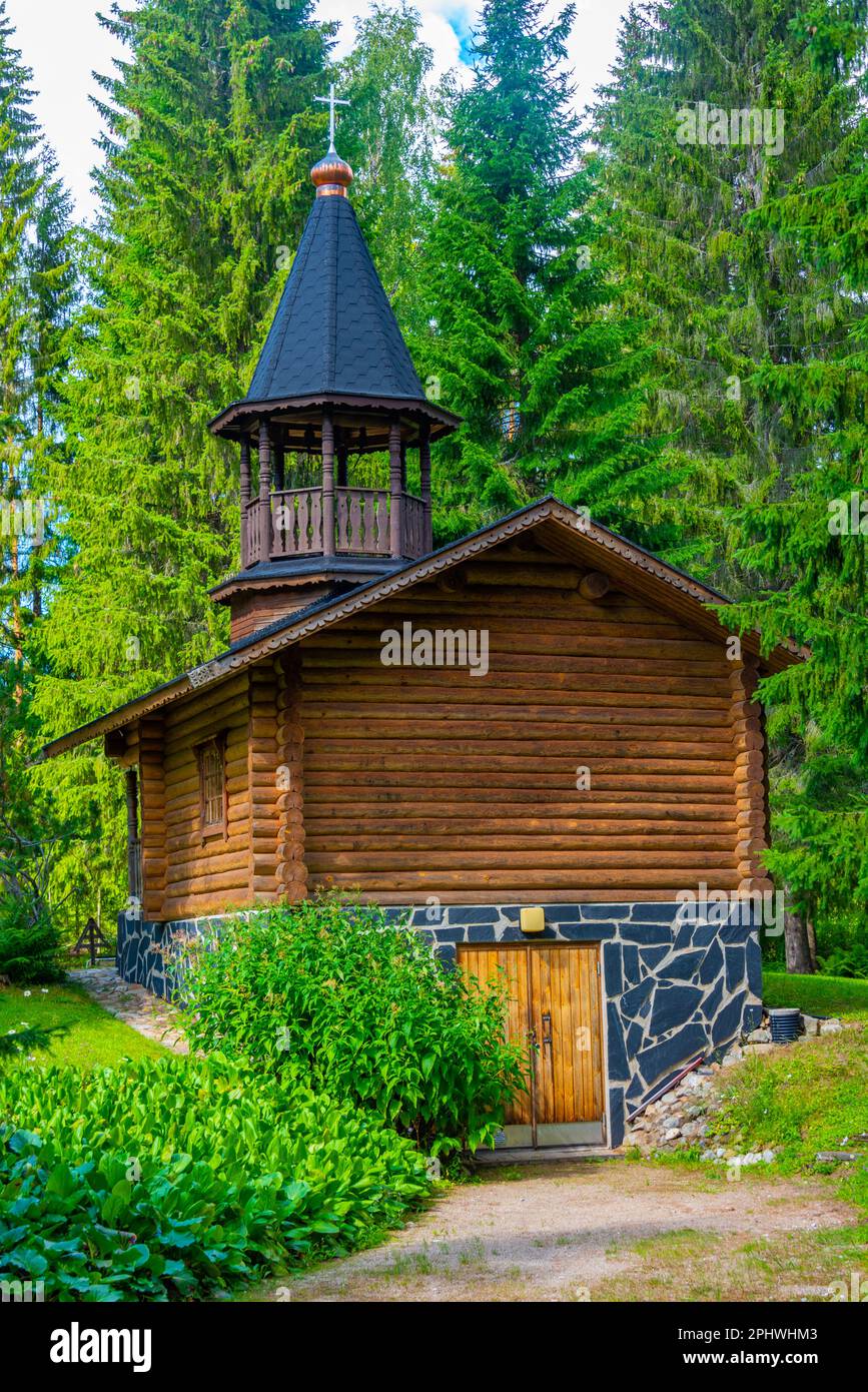 View of Lintula orthodox convent in Finland. Stock Photo
