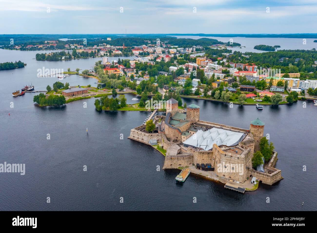 Panorama Of Olavinlinna Castle In Savonlinna, Finland Stock Photo - Alamy