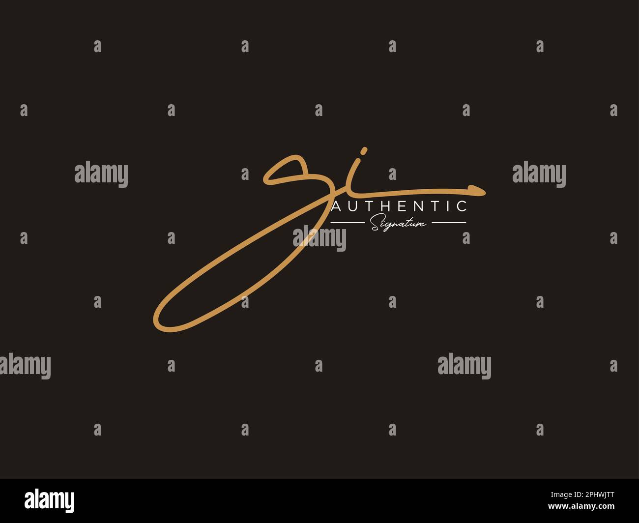 Letter GI Signature Logo Template Vector Stock Vector Image & Art - Alamy