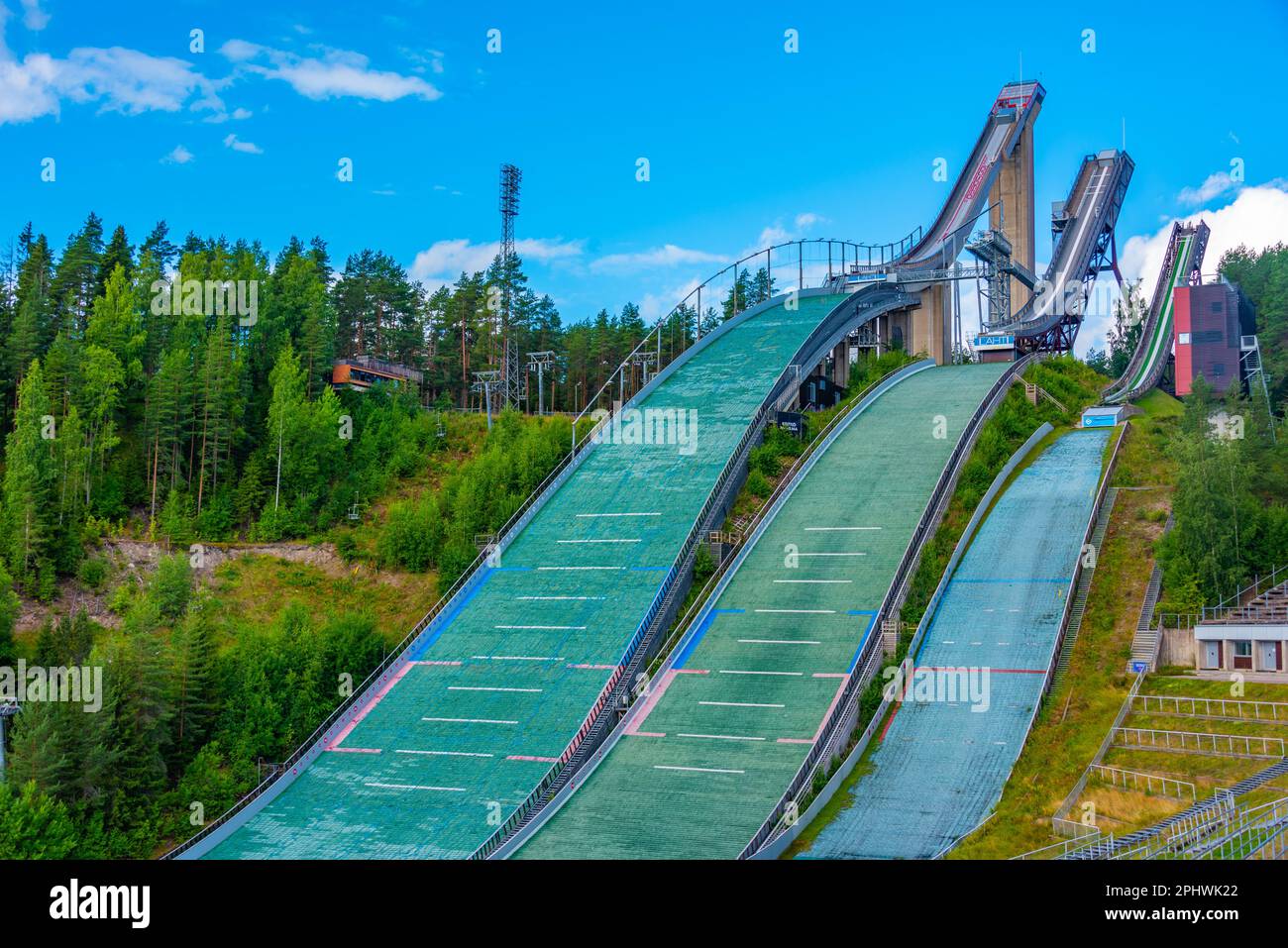 Ski Jumping Stadium In Finnish Town Lahti Stock Photo Alamy