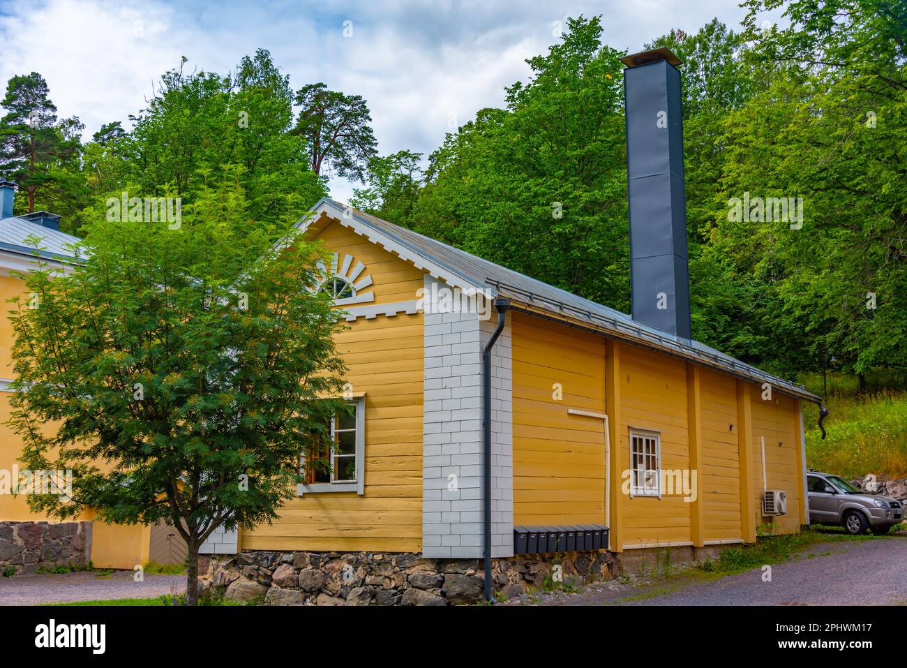 Residential buildings of old factory in Fiskars, Finland Stock Photo Alamy