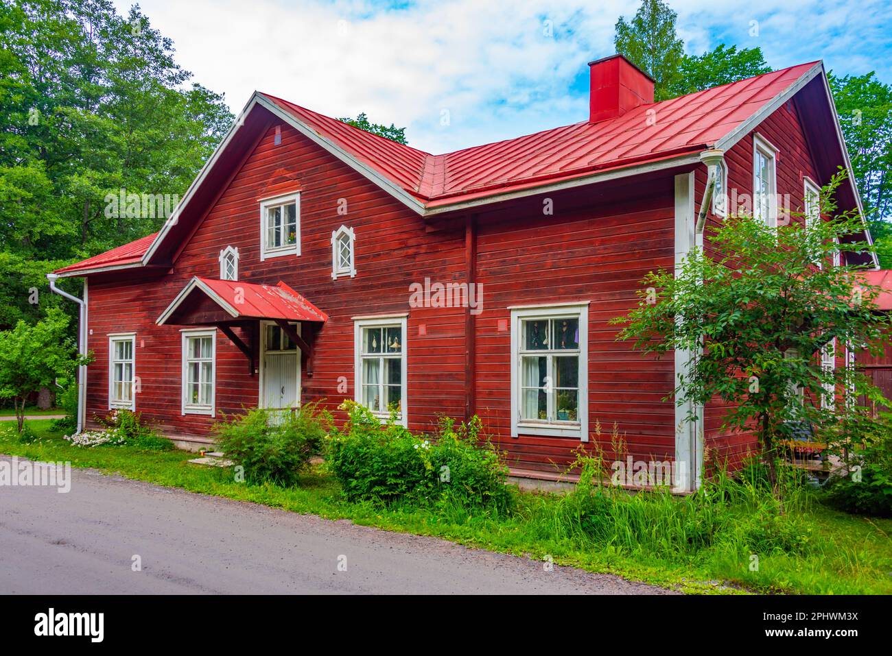 Residential buildings of old factory in Fiskars, Finland Stock Photo Alamy