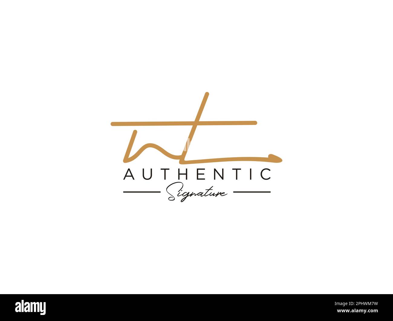 Letter NT Signature Logo Template Vector Stock Vector Image & Art - Alamy