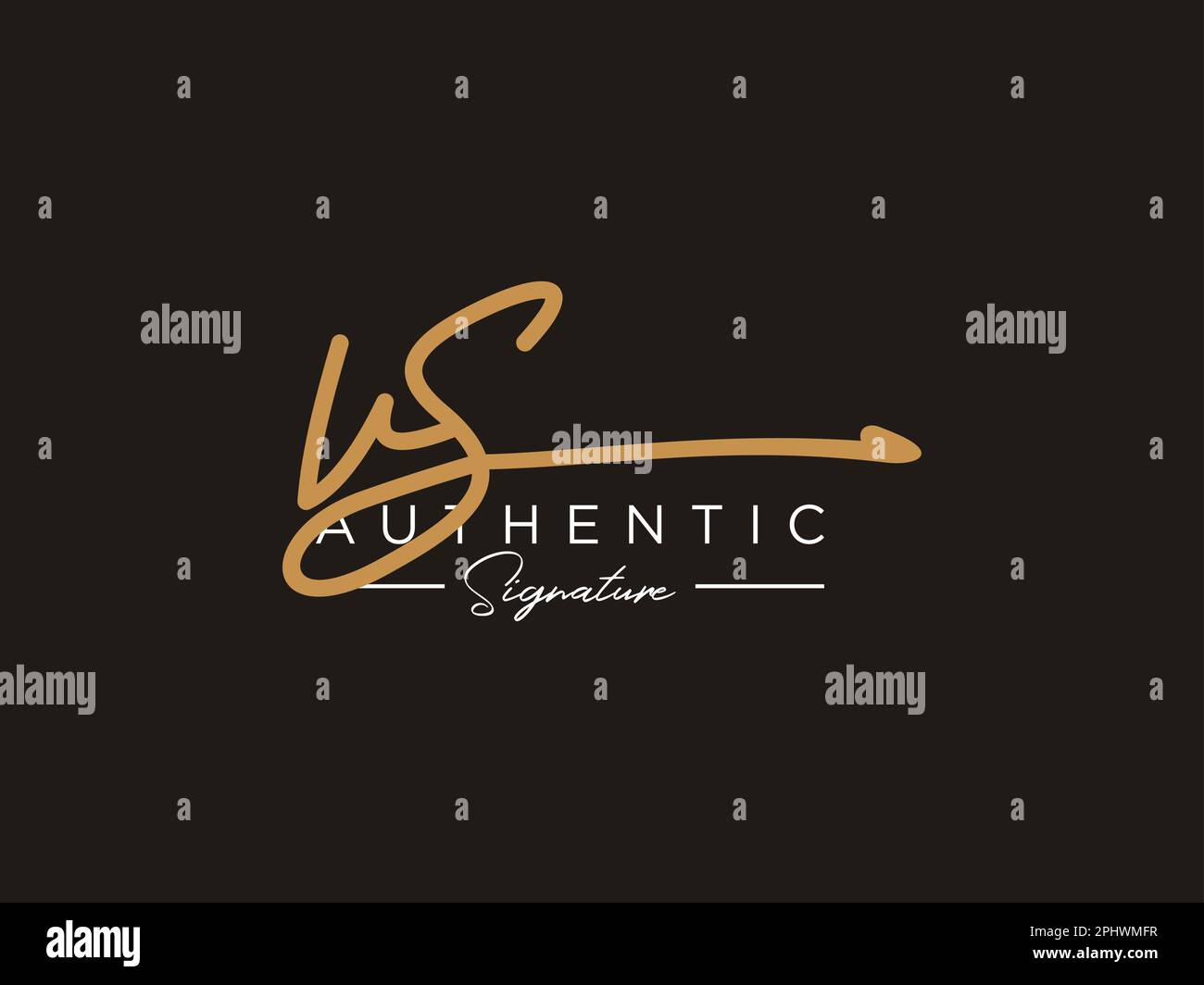 Letter VS Signature Logo Template Vector Stock Vector Image & Art Alamy