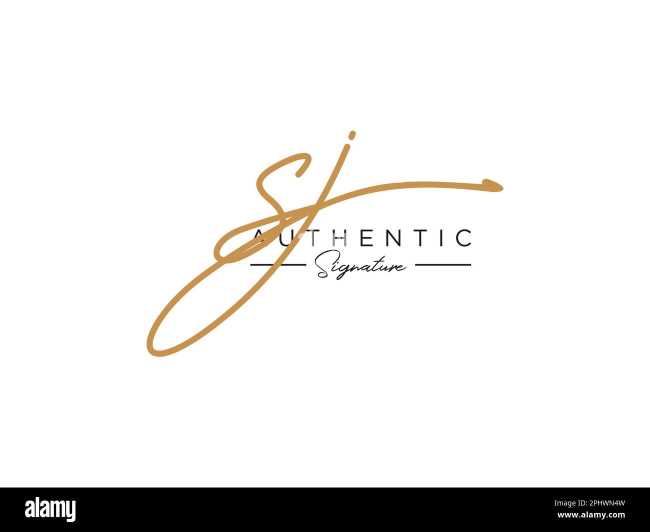Letter SJ Signature Logo Template Vector Stock Vector Image & Art - Alamy
