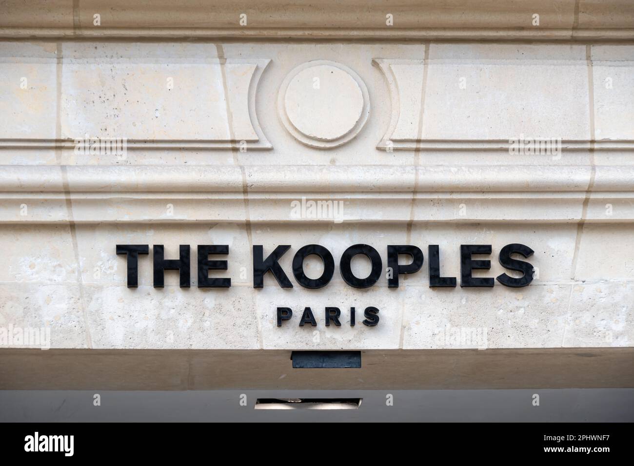 Commercial sign of a The Kooples store, a French clothing brand for men and women created in 2008 Stock Photo