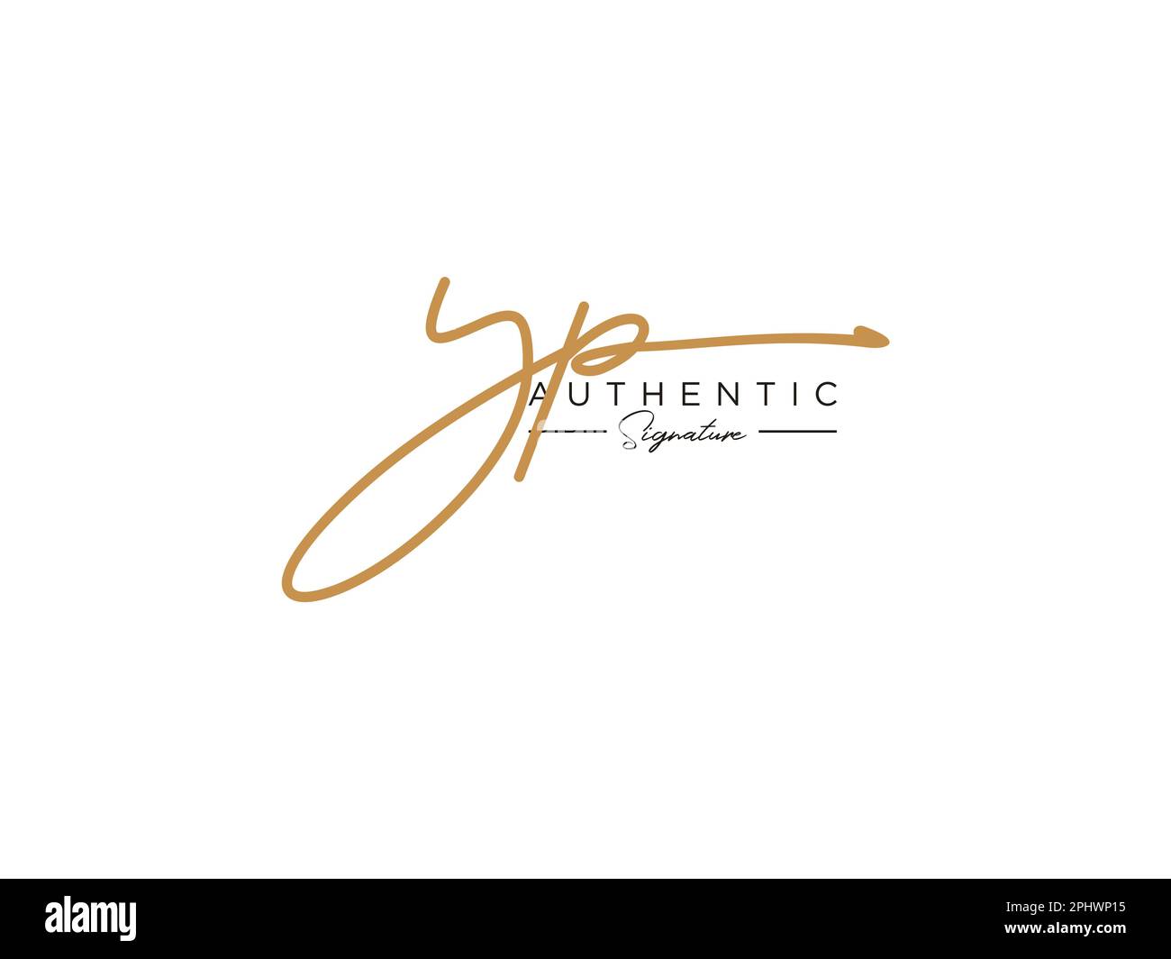 Letter YP Signature Logo Template Vector Stock Vector