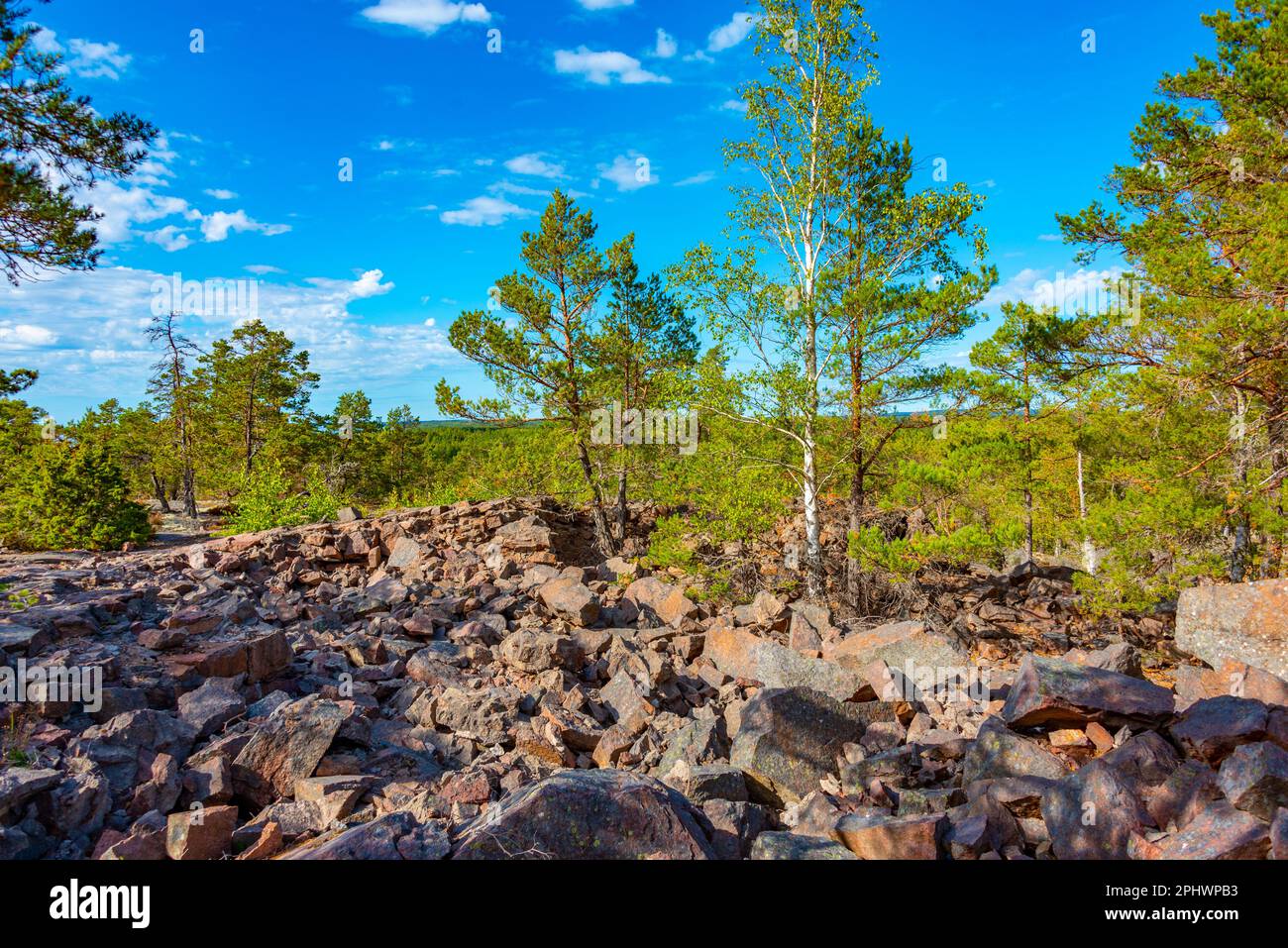 Salis Battery Hill at Aland islands in Finland. Stock Photo