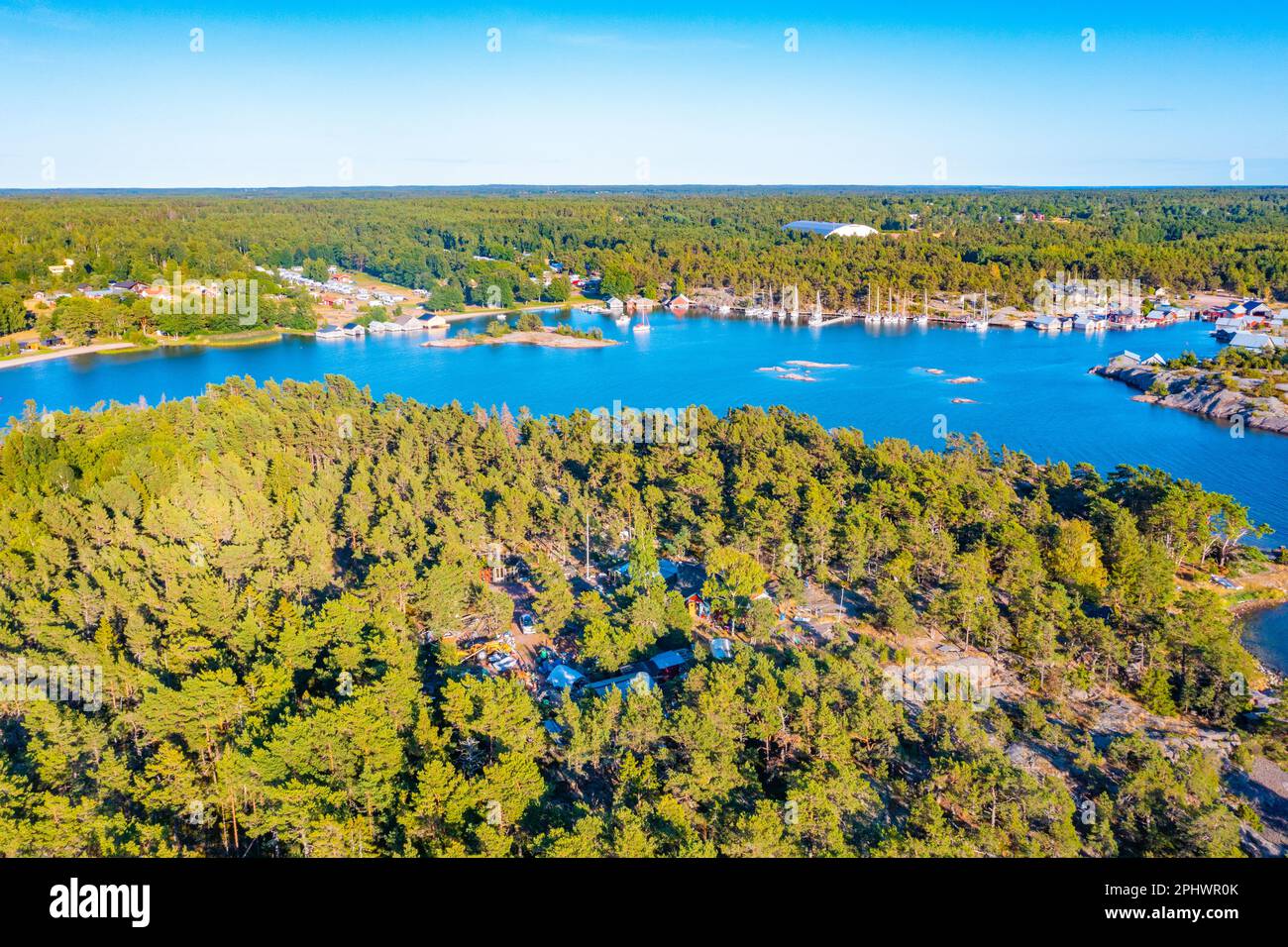 Panorama view of Käringsund situated at Aland islands in Finland Stock Photo