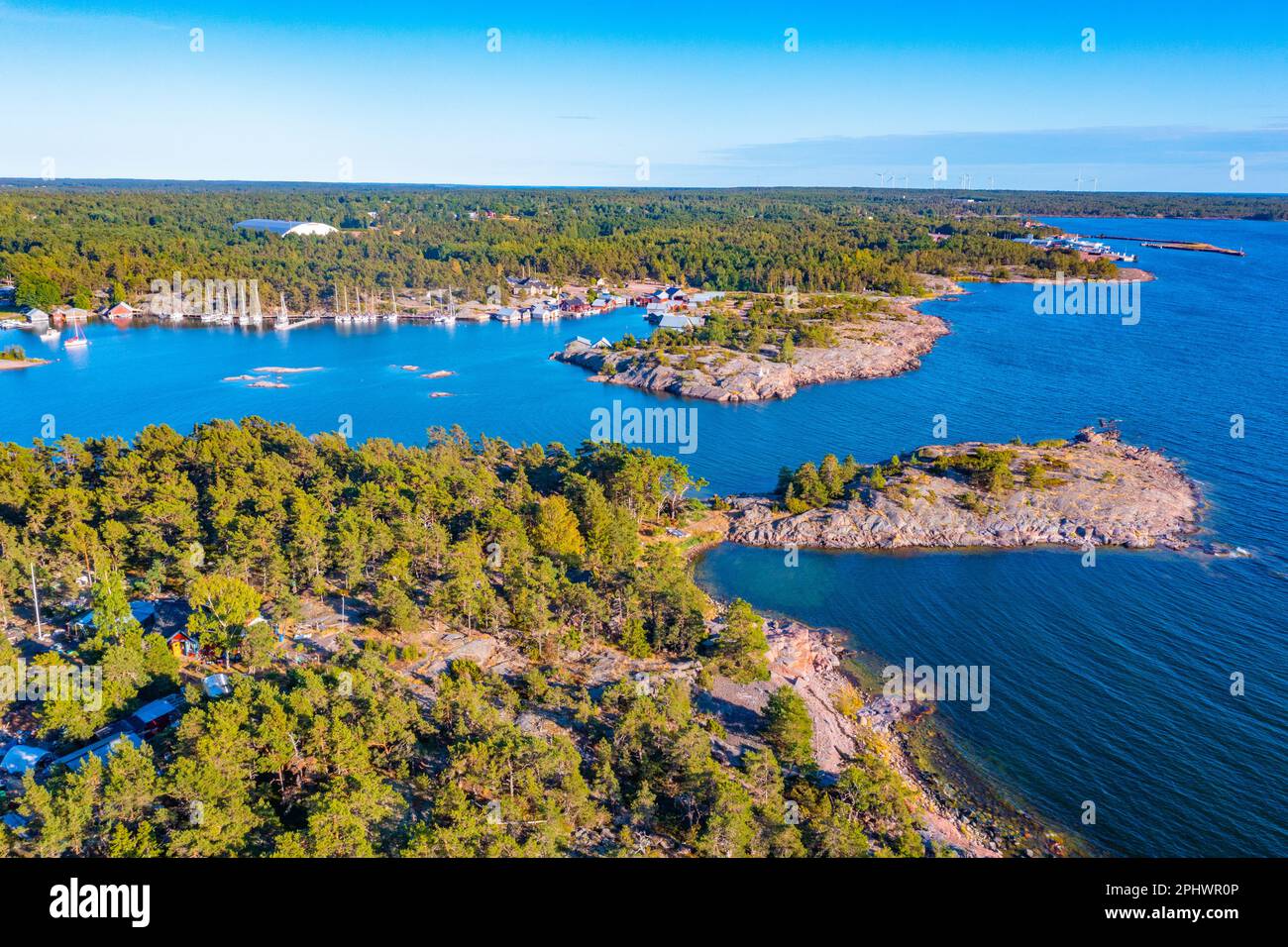 Panorama view of Käringsund situated at Aland islands in Finland Stock Photo