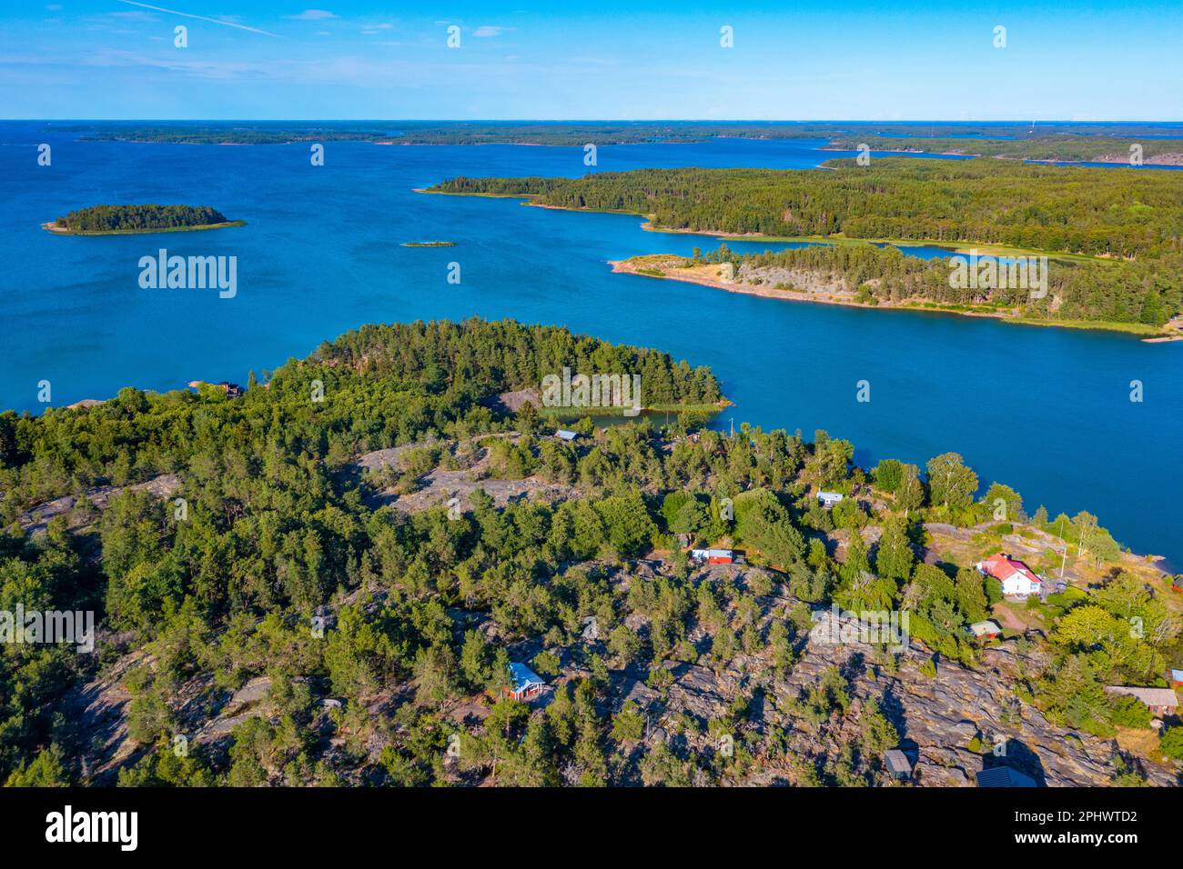 Panorama View Of Aland Islands Near Bomarsund In Finland Stock Photo Panorama View Of Aland Islands Near Bomarsund In Finland Stock Photo