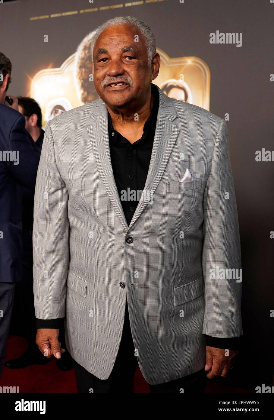 Cecil Holmes, cofounder of Casablanca Records, poses at the premiere