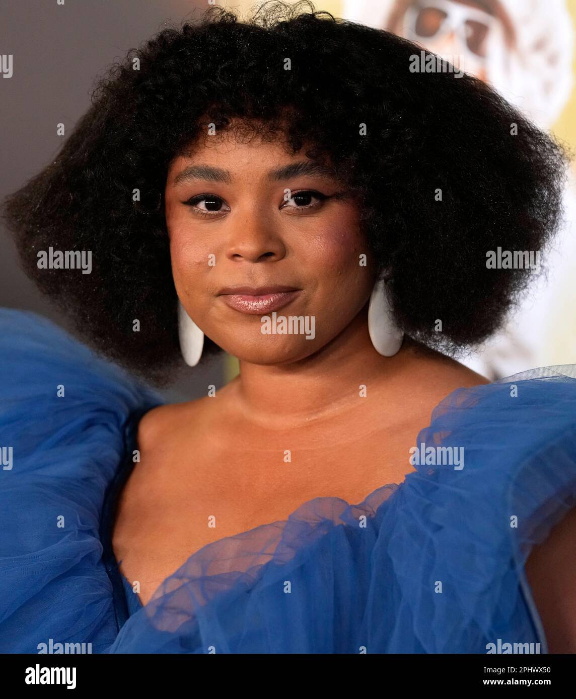 Tayla Parx poses at the premiere of the film "Spinning Gold," Wednesday