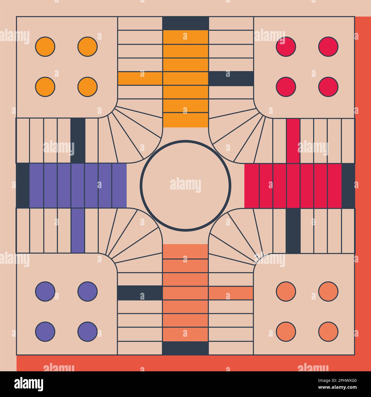 Ludo Game Board Template