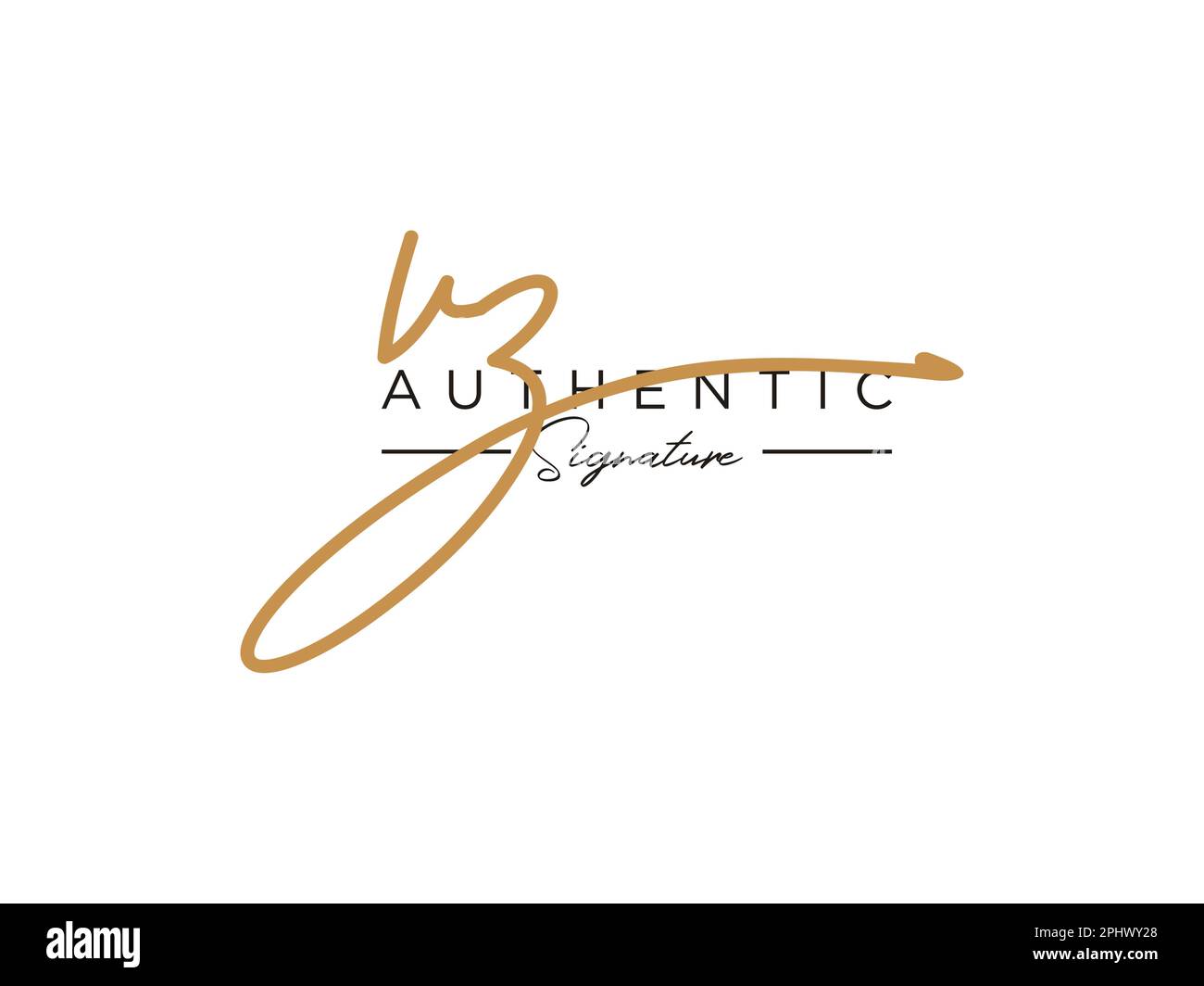 Letter VZ Signature Logo Template Vector Stock Vector Image & Art - Alamy